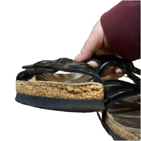 BIRKENSTOCK GRANADA Black Sandal Birki Cork Comfort Slide Sz 37 - Picture 8 of 11